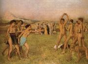 Edgar Degas Young Spartans Exercising oil on canvas